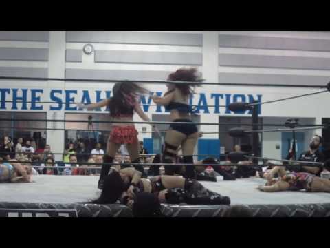 Dynamite Didi, Rocky Radley, Laynie Luck, La Diamante, Aerial Monroe, Samantha Heights at Ronin Pro