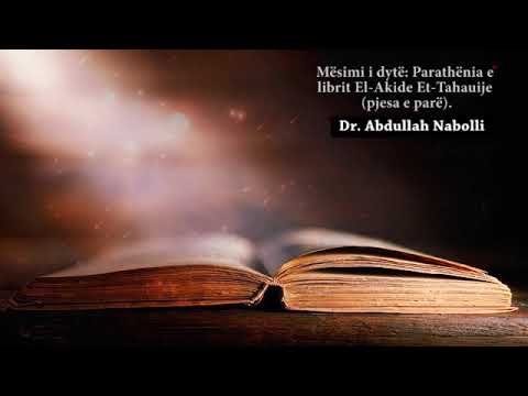 Mësimi i dytë: Parathënia e librit El-Akide Et-Tahauije(pjesa e parë).