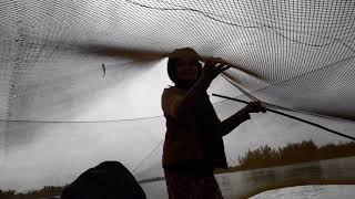 preview picture of video 'How to catch the fish by the big net'