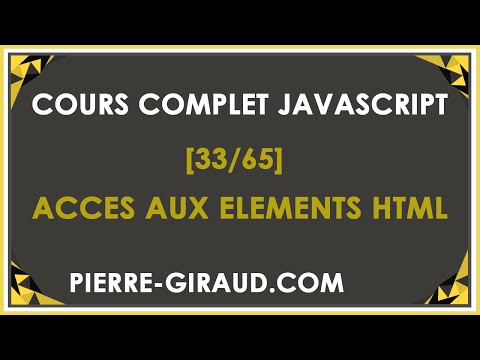 COURS COMPLET JAVASCRIPT 1 65 Présentation du cours JavaScript