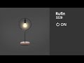 RABALUX 3220 Rufin stolná lampa V420mm 1xE27 imitácia dreva, čierna