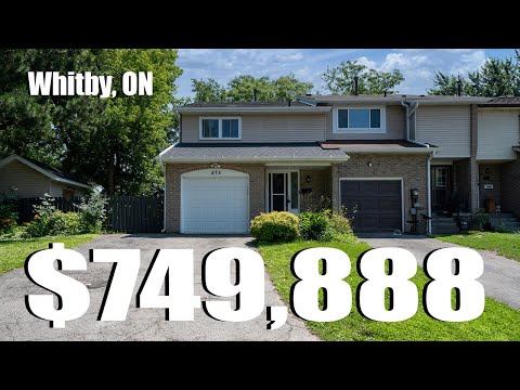 Gorgeous End Unit Townhome On A Huge Corner Lot With Greenspace!!! Whitby Ontario Home For Sale!