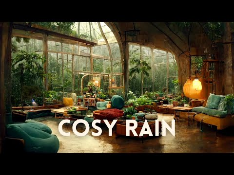 A house in a Greenhouse - 8h Rain ambience for Relaxing | Studying | Sleeping