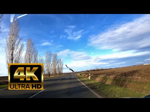 Driving in Hungary on Highway, from Croatian to Austrian Border - 4K