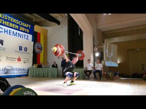 Björn Günther Deutscher Junioren Mesiter 2015 Gewichtheben 105kg