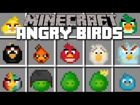 Minecraft ANGRY BIRDS MOD / WIN AGAINST THE PIGS AND USE ANGRY BIRDS!! Minecraft