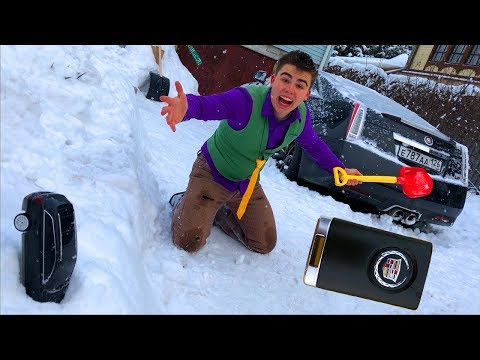 Toy Car in Magic Snow TURNED in Cadillac CTS-V & Mr. Joe found Car Keys & Started Race for Kids Video