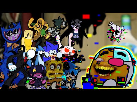 Sliced Vs Corrupted Annoying Orange Glitch - But Different Characters Sing It🎵(Everyone Sings)