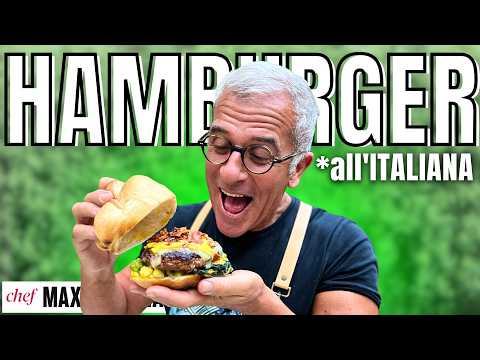 HAMBURGER all'ITALIANA fatto in casa. Come fare CHEESEBURGER buonissimo | Ricetta Chef Max Mariola