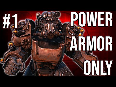 Fallout 4 Survival Mode - Power Armor Only Challenge Run | Episode 1