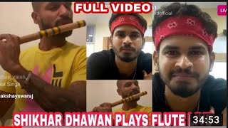 Shreyas Iyer Instagram live with Shikhar Dhawan || Shikhar Plays Flute || Shreyas shows magic trick