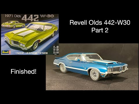Building and review of the Revell 1971 Olds 442 W-30 1/25 scale plastic model kit Part 2