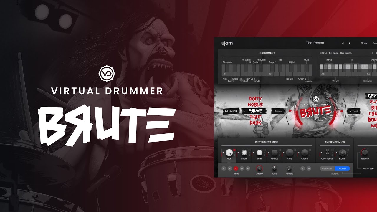 Virtual Drummer BRUTE | ロック、グランジ、パンク、クロスオーバー