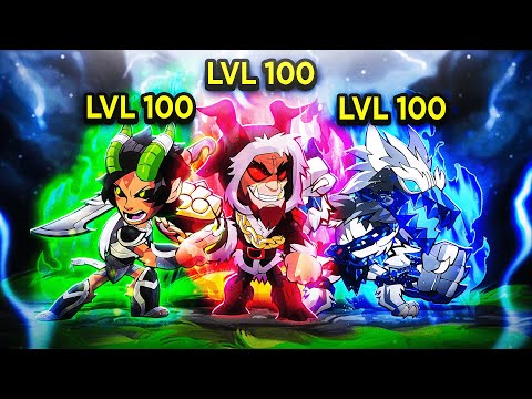I Went GOD MODE with my LVL 100 Characters in Brawlhalla!
