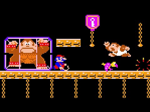 Donkey Kong Junior (Arcade original version) | 18-stage session for 1 Player 🦧🕹️👾