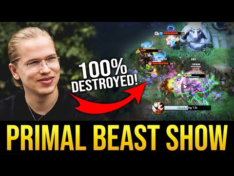 TOPSON Primal Beast SHOW - Farming Heroes in EU Pubs DOTA 2