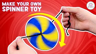 DIY String Spinner Toy | Paper Wheel Spinner Toy