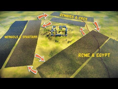 Battle of 3 Armies: Zombies & Orcs - Rome & Egypt - Spartans & Mongols - UEBS 2
