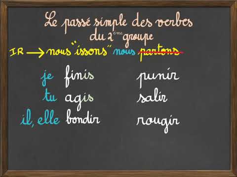 Les verbes du 2ème groupe au passé simple