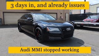 3 days later and Audi A8 has MMI issues (Solved)