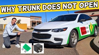 WHY TRUNK DOES NOT OPEN CHEVROLET MALIBU  2016 2017 2018 2019 2020 2021 2022 2023
