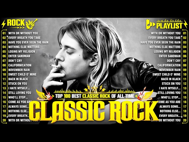 Classic Rock Songs 70s 80s 90s Full Album 🎶 Nirvana, Guns N' Roses, AC/DC, Bon Jovi, Metallica, U2 SDDEFAULT Thumbnail
