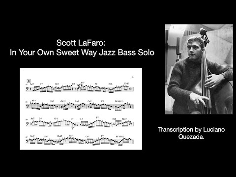 Scott LaFaro - In Your Own Sweet Way. Jazz Bass Solo Transcription
