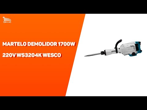 Martelo Demolidor Hexagonal 1700W 50J    - Video