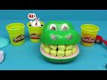 Play Doh Krokodil met kiespijn uitpakken | Family Toys Collector