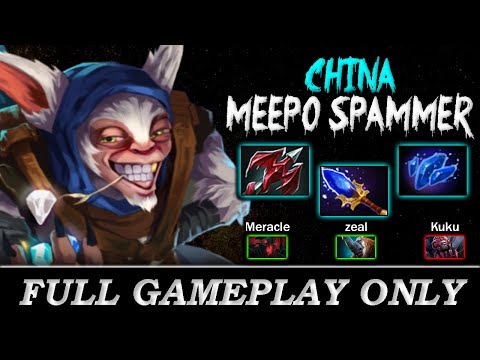 China Meepo Spammer favorite items Dragon Lance, Scepter, and Shard - Full Gameplay Meepo #294