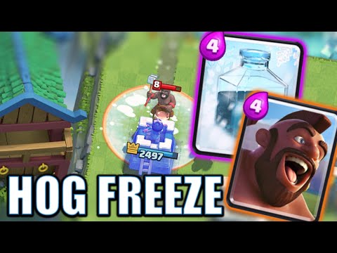 CLASH ROYALE BEST HOG FREEZE DECK MASTER 3 ARENA DECK!!!