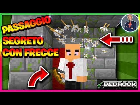 COME FARE UN PASSAGGIO SEGRETO CON FRECCE SU MINECRAFT (PS4 PS5 SWITCH XBOX PE BEDROCK)
