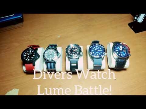 Divers watch lume battle!
