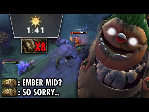 How to get EMBER mid in Minute 1?? OMG PUDGE Nonstop Delete | Genius Pudge