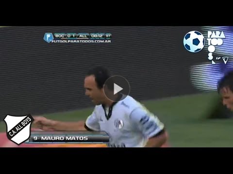 Gol de Matos. Boca 0 - All Boys 2. Fecha 17. Torneo Inicial 2013. Fútbol Para Todos