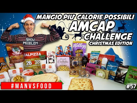 MANGIO PIÙ CALORIE POSSIBILI IN 1 PASTO AMCAP Challenge AS MANY CALORIES AS POSSIBLE | MAN VS FOOD