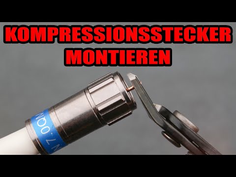 Install F-connectors with Cabelcon compression pliers & compression connector