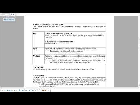 2. Gefährliche Körperverletzung §§ 223 I, 224 Nr. 1 StGB:  Gift/Gesundheitsschädliche Stoffe