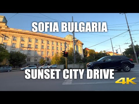 Driving in Sofia, Bulgaria (4K 60 FPS HDR) View from TAXI WIndow. Feel the Sofia City Ambiance.