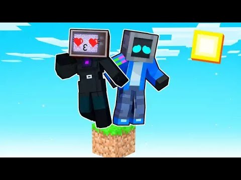 One Block Skyblock with TV WOMAN in Minecraft!