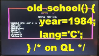 Compiling BASIC Interpreter in C on a 1984 Sinclair QL - What Was it Like to Code Back Then?