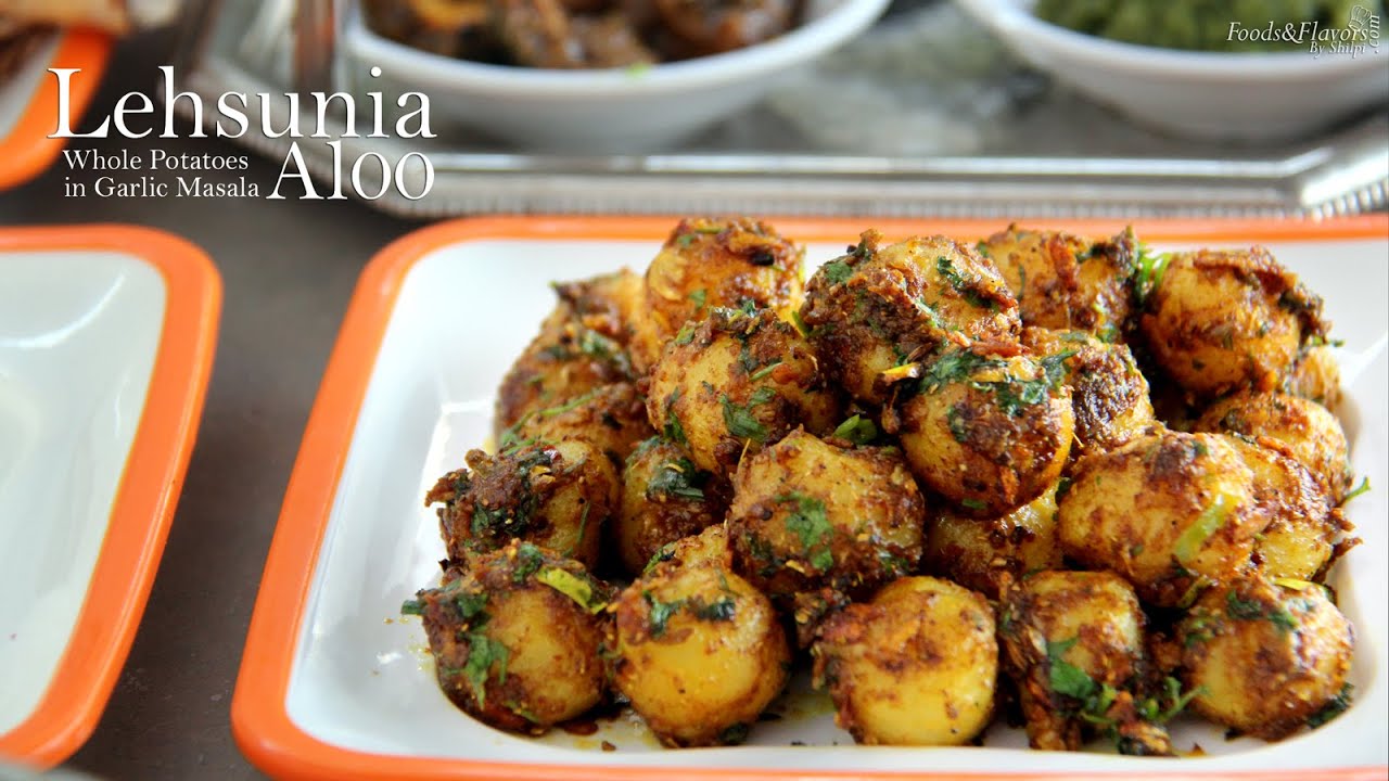 Lehsuni Aloo ki sabzi recipe | Garlic Potatoes-dry/sukha Aloo,Spicy Aloo ki Sabzi for poori/parathas