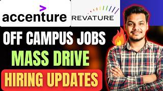 Accenture , Revature Biggest Hiring Updates | Mass Hiring Drive | 2026, 2025, 2024 Batch