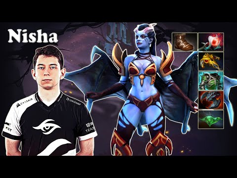 Nisha - Quenn of Pain Midlane vs Yapzor Witch Doctor | Dota 2 7.30c Gameplay