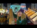 CHRISTMAS Street Food in Budapest, Hungary - LÁNGOS & BEEF GOULASH + CHRISTMAS MARKETS IN EUROPE