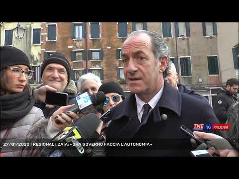 27/01/2020 | REGIONALI, ZAIA: «ORA GOVERNO FACCIA L'AUTONOMIA»