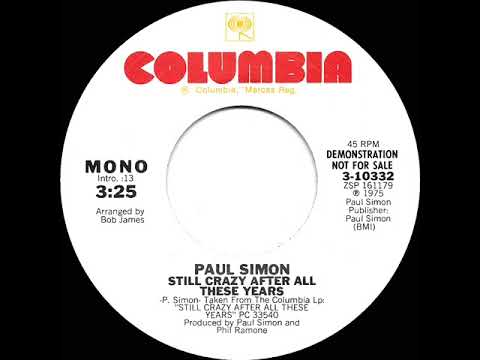 1976 Paul Simon - Still Crazy After All These Years (mono radio promo 45)
