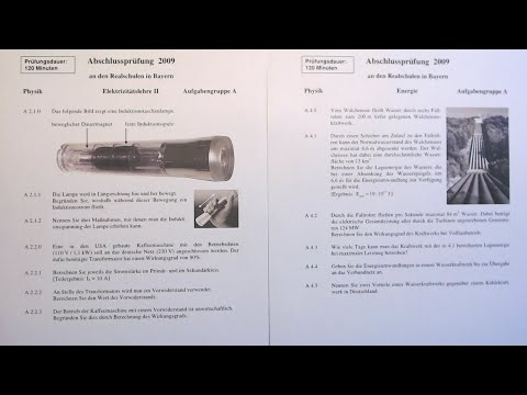 Abschlussprüfung Realschule Bayern - Physik - 2009 A - E II - Atom- und Kernphysik - Energie