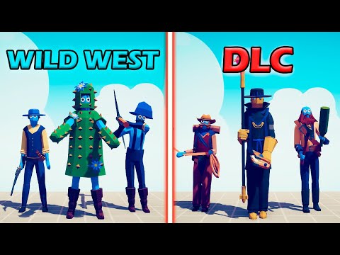 WILD WEST TEAM vs WILD WEST DLC - Totally Accurate Battle Simulator | TABS
