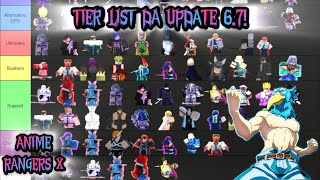 TIER LIST UPDATE 6.7 DO ANIME RANGERS! + INFO DAS NOVAS GEARS!